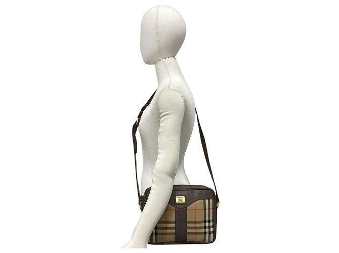 Borsa a tracolla Burberry Nova Check Pattern Marrone Beige - vista 2