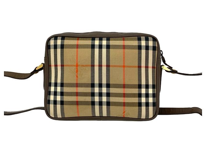 Borsa a tracolla Burberry Nova Check Pattern Marrone Beige - vista 3