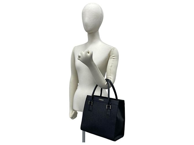 Borsa a mano in pelle nera Burberry Nova Check Nero - vista 2
