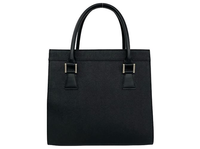 Borsa a mano in pelle nera Burberry Nova Check Nero - vista 3
