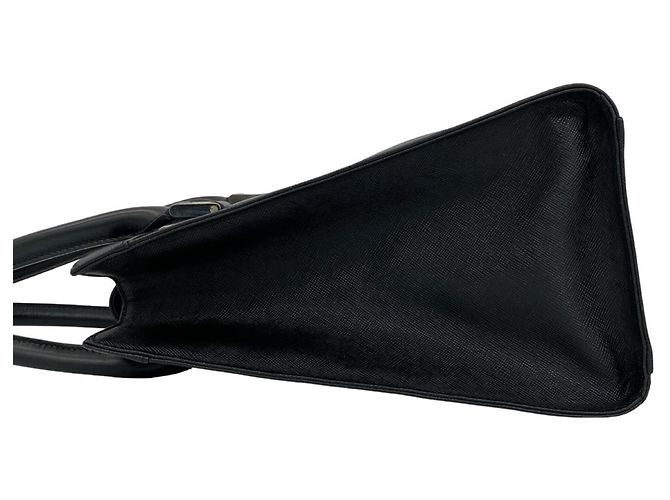 Borsa a mano in pelle nera Burberry Nova Check Nero - vista 5