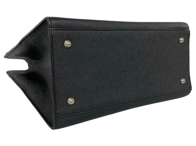 Borsa a mano in pelle nera Burberry Nova Check Nero - vista 7