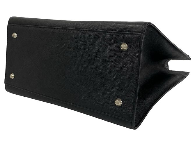 Borsa a mano in pelle nera Burberry Nova Check Nero - vista 8
