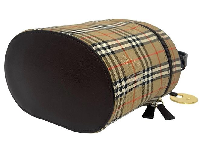 Burberry Vintage Nova Check Handtasche Braun Beige - Ansicht 8