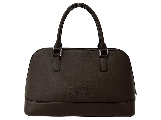 Bolsa de mão em couro Burberry Logo Hardware Nova Check Pattern Marrom - vista 3