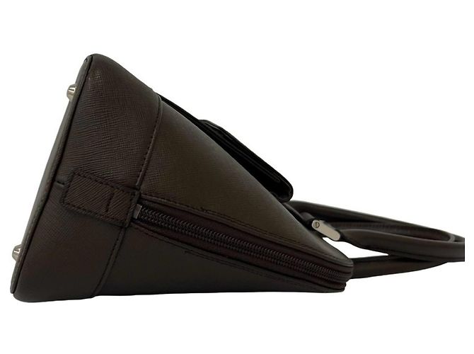 Bolsa de mão em couro Burberry Logo Hardware Nova Check Pattern Marrom - vista 6