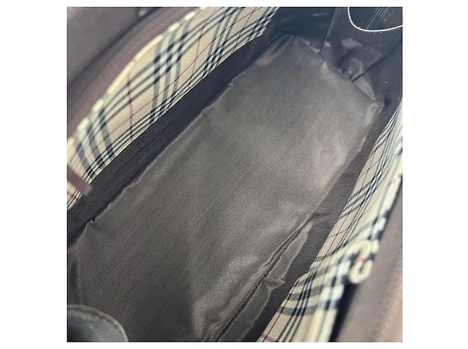 Bolsa de mão em couro Burberry Logo Hardware Nova Check Pattern Marrom - vista 9