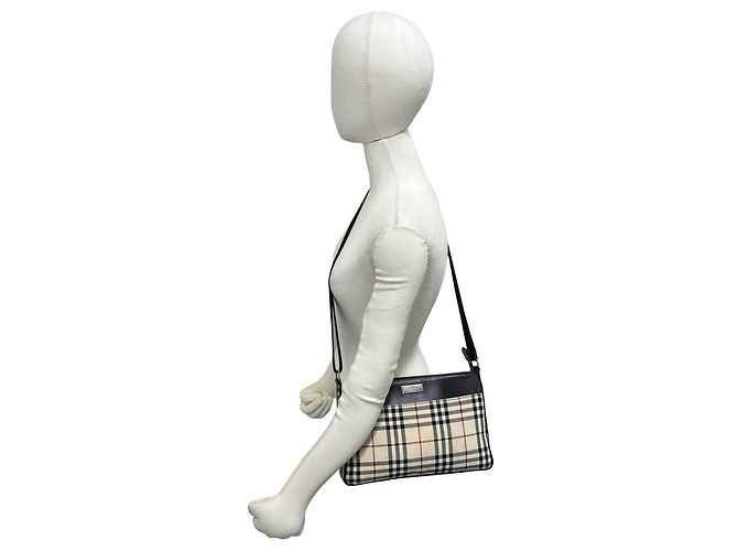 Borsa a tracolla Burberry Nova Check Marrone Beige - vista 2