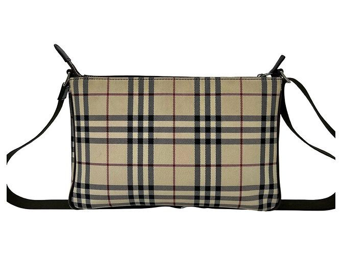 Borsa a tracolla Burberry Nova Check Marrone Beige - vista 3
