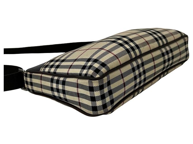Borsa a tracolla Burberry Nova Check Marrone Beige - vista 7