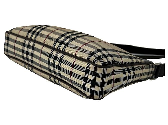 Borsa a tracolla Burberry Nova Check Marrone Beige - vista 8