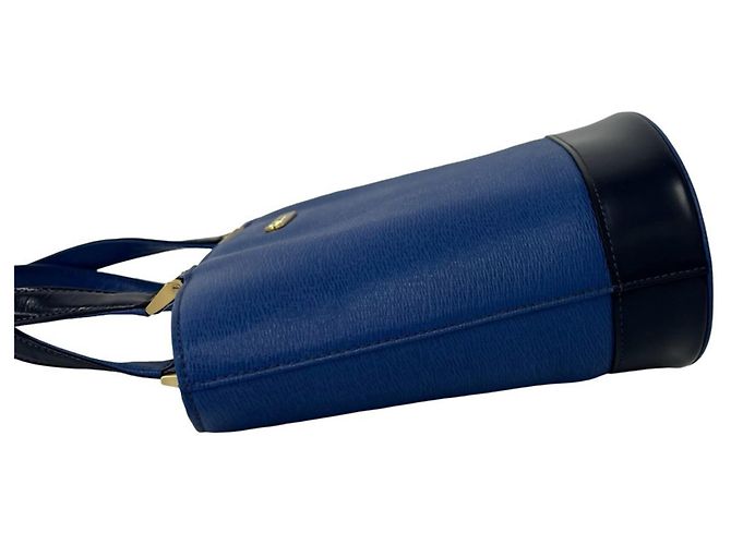 Burberry Vintage Logo Hardware Nova Check Pattern Lederhandtasche Blau - Ansicht 5