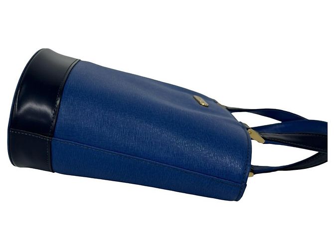 Burberry Vintage Logo Hardware Nova Check Pattern Lederhandtasche Blau - Ansicht 6