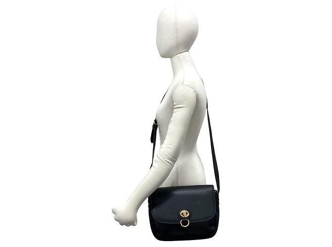 Burberry Vintage Logo Hardware Nova Check Lederschultertasche Schwarz - Ansicht 3