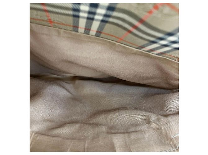 Saco Tote Burberry Nova Check Shadow Horse em lona e couro Vermelho Bege - vista 10