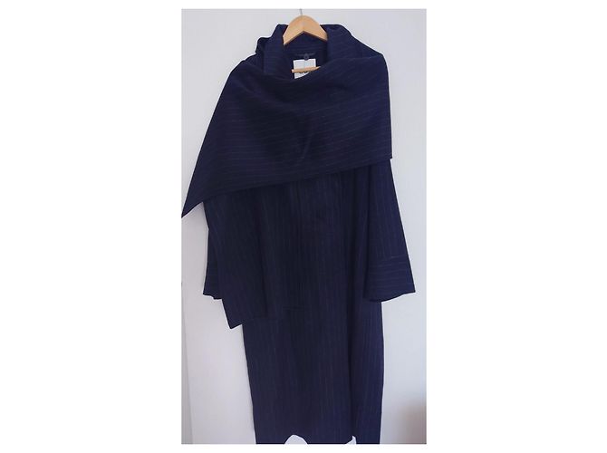 Abrigo de lana con bufanda COS Azul oscuro - vista 6