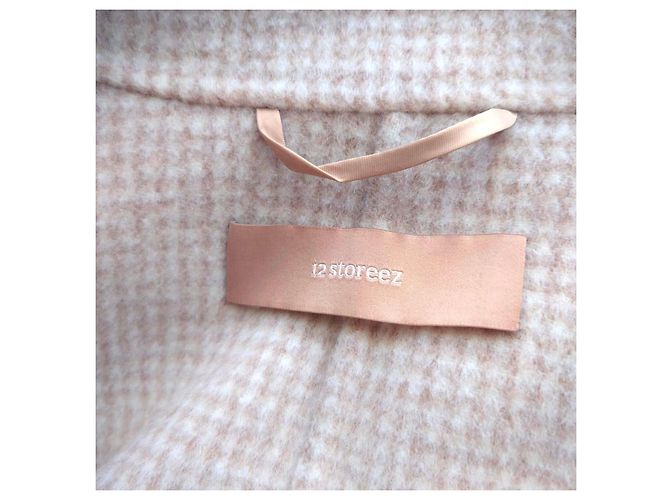 Autre Marque Abrigo largo de lana beige a cuadros 12 storeez - vista 5
