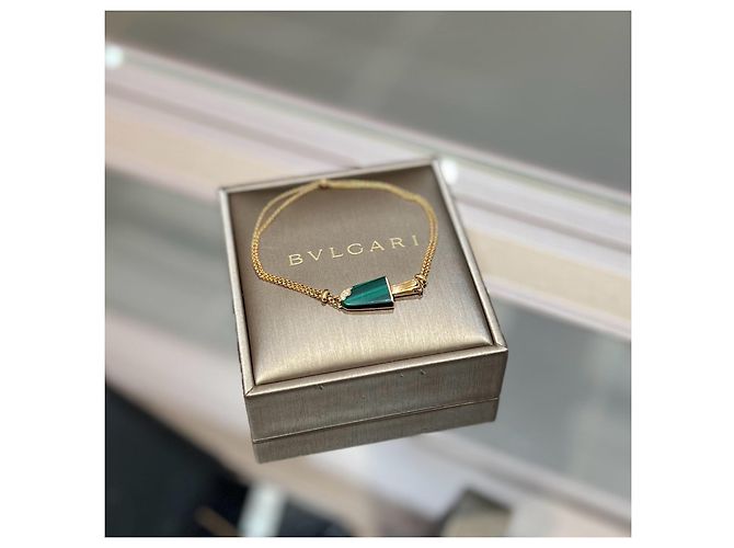 Bulgari Bracciale Bvlgari in oro rosa e malachite D'oro Verde - vista 4