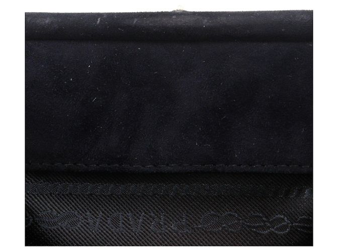 Borsa a tracolla Prada in raso nero - vista 9