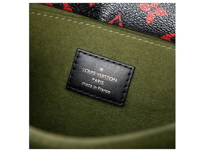 Louis Vuitton Black Monogram Infrarouge Pochette Metis Nero - vista 5