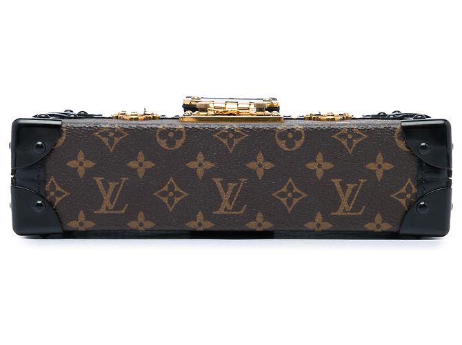 Louis Vuitton Brown Monogram Petite Malle Marrone - vista 3