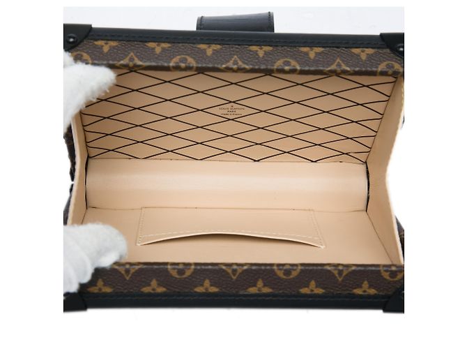 Louis Vuitton Brown Monogram Petite Malle Marrone - vista 4