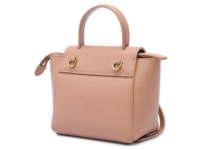 Céline Bolso cinturón Celine de piel de becerro granulada Pico marrón Castaño Carne - vista 2