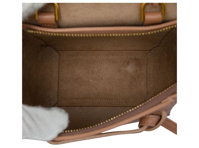 Céline Bolso cinturón Celine de piel de becerro granulada Pico marrón Castaño Carne - vista 4