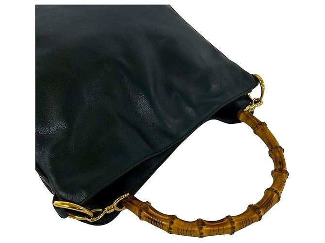 Gucci Black Bamboo Handtasche Schwarz - Ansicht 9
