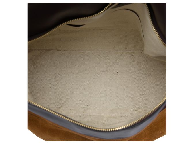 Borsa Puzzle Satchel LOEWE in camoscio marrone Large - vista 4