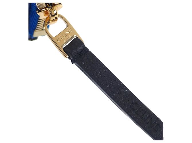 Céline Cartera Compacta Triomphe Celine de Piel de Ternera Granulada Suave Negra Negro - vista 9