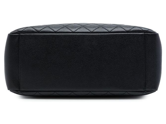 Borsa Chanel Black Caviar Grand Shopping Tote Nero - vista 3