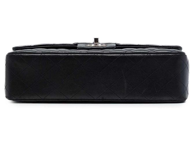Chanel Black Medium Classic Lambskin Double Flap Negro - vista 3