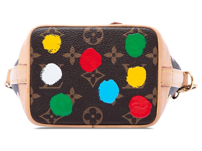 Louis Vuitton Brown Yayoi Kusama Monogram Painted Dots Nano Noe Marrone - vista 3