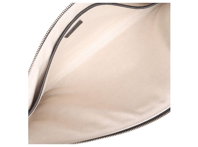 Clutch Gucci in pelle di vitello Jumbo GG nera Nero - vista 5