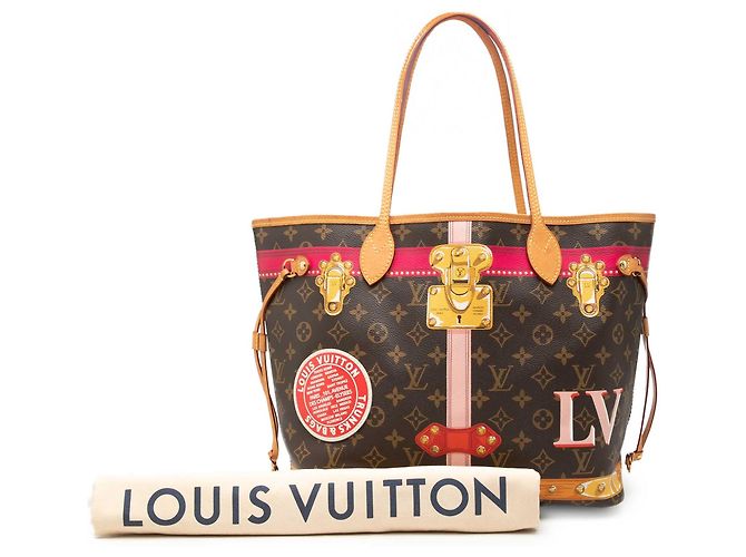 Louis Vuitton Brown Monogram Summer Trunks Neverfull MM Marrom - vista 8