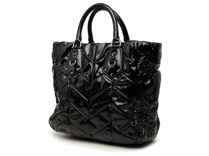 Tote Convertible Prada Black Impuntu Vernice Nero - vista 2