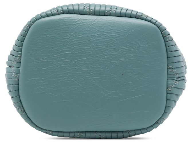 Chanel Blue Small Crumpled Calfskin Coco Pleats Drawstring Bucket Bag Light blue - view 3