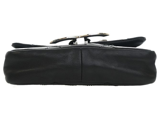 Chanel Black Oversized CC Calfskin Diamond Stitch Flap Noir - vue 3
