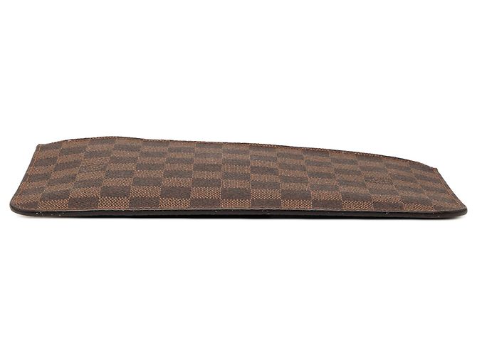 Louis Vuitton Brown Damier Ebene Neverfull Pochette Castaño - vista 3