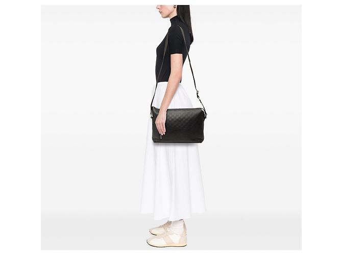 Louis Vuitton Black Damier Infini Discovery Messenger MM Nero - vista 8
