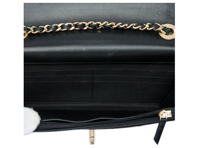 Chanel Black Quilted Lambskin Trendy CC Wallet On Chain Nero - vista 4
