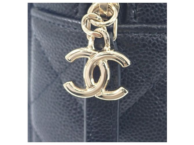 Chanel Mini CC gesteppter Caviar Rucksack Schwarz - Ansicht 11