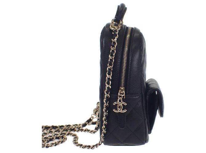 Chanel Mini CC gesteppter Caviar Rucksack Schwarz - Ansicht 2