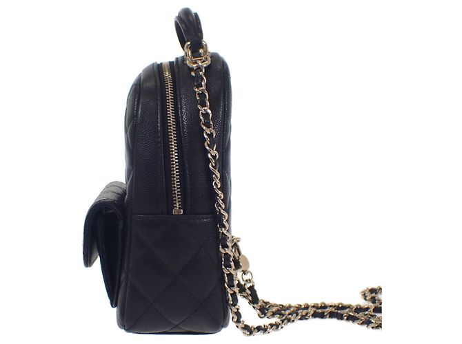 Chanel Mini CC gesteppter Caviar Rucksack Schwarz - Ansicht 4