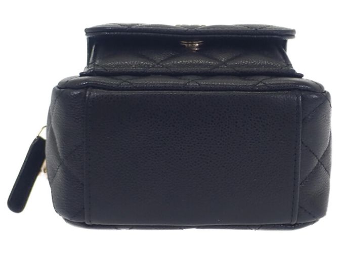 Chanel Mini CC gesteppter Caviar Rucksack Schwarz - Ansicht 5