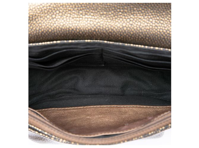 Chanel Gold CC Metallic Caviar Half Moon Wallet on Chain D'oro - vista 4
