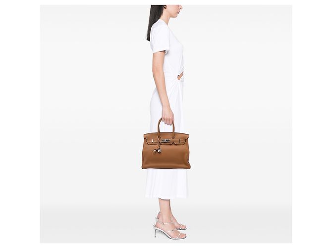 Hermès Brown Togo Birkin Retourne 35 Marrone - vista 6