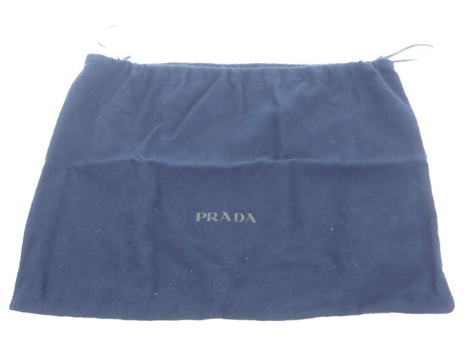 Borsa a tracolla Prada in Vitello Daino grigio con logo impresso Marrone - vista 12