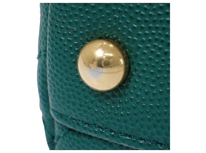 Chanel Mini Quilted Caviar Coco Top Handle Tasche Grün - Ansicht 10